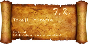 Tokaji Krizanta névjegykártya